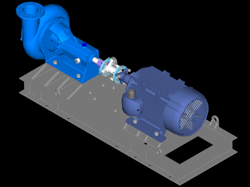 Centrifugal Pump Skid 3D CAD Model Library GrabCAD