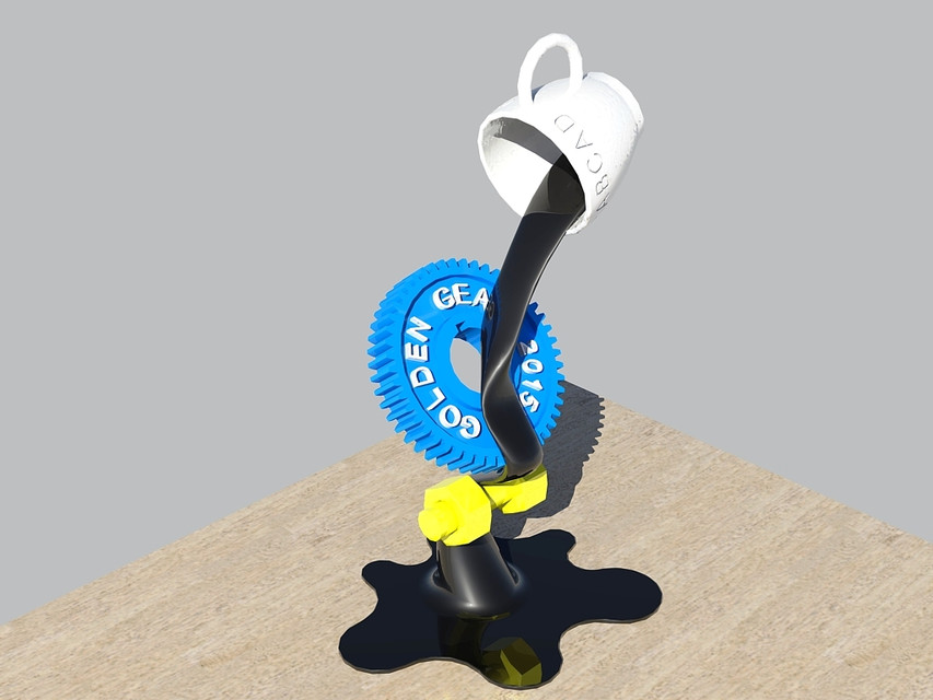 Golden gear trophy 3