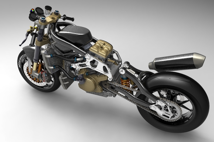 bimota DB7 rear train