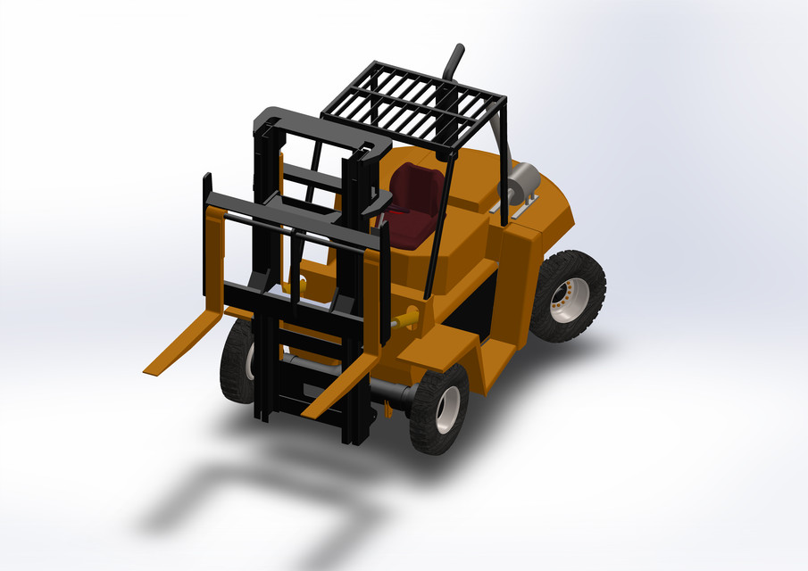 Forklift 3D CAD Model Library GrabCAD