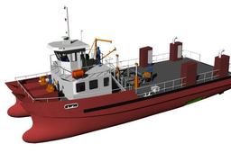 Oil skimming catamaran