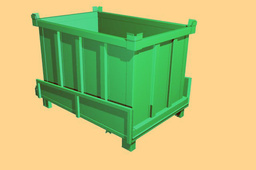 Industrial trash container