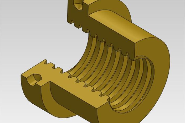 Ecrou Filiere Écrou - Filet ACME M40 x 7 - STL, SOLIDWORKS - 3D CAD model - GrabCAD