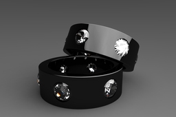 Titanium ring with BLING