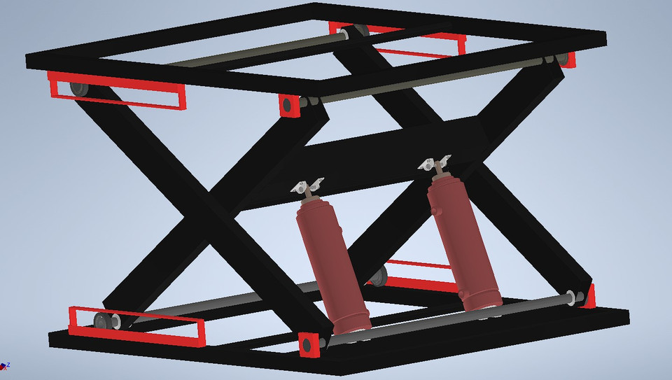 DIY Scissor Lift Table 3D CAD Model Library GrabCAD