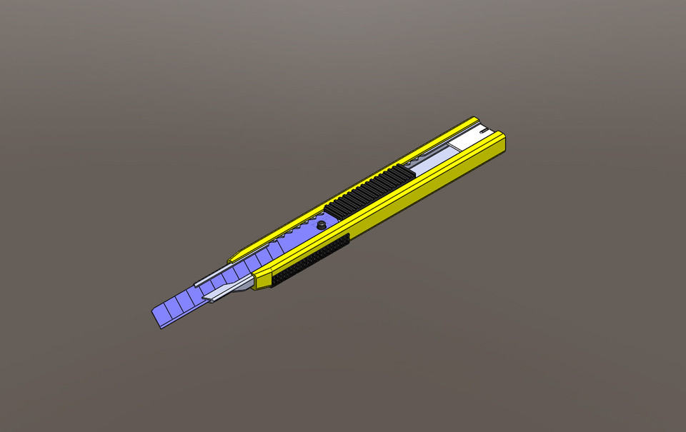 Safety Cutter Knife 3D CAD Model Library GrabCAD