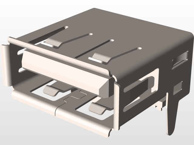 Conector USB-A Fêmea PCI 90º