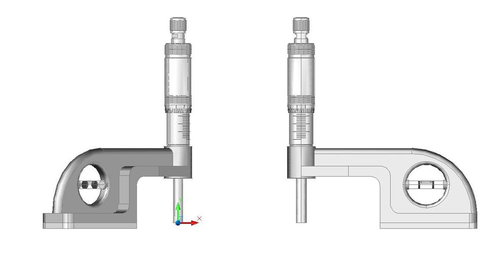 Depth micrometer 3D CAD Model Library GrabCAD