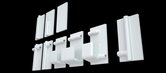 green wall tile set
