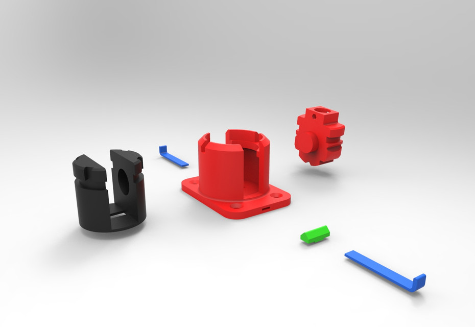 multi directional hinge 3D CAD Model Library GrabCAD