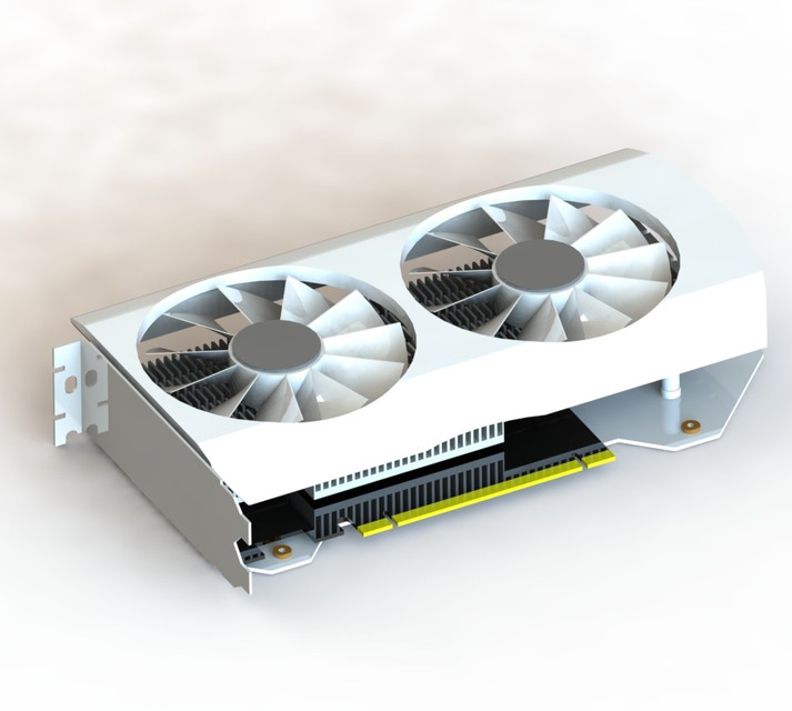 ZOTAC GAMING GeForce RTX 4060 with Base mount Plate | 3D CAD Model