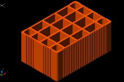 Three Clay Brick Model