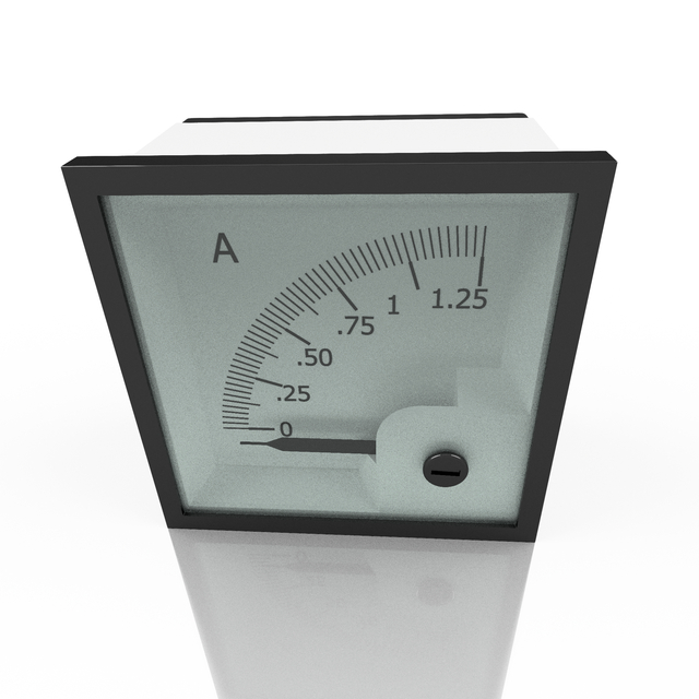 1.25 Ammeter 3D CAD Model Library GrabCAD