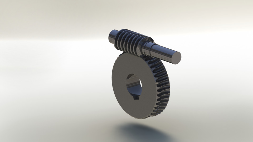 Worm gear 3D CAD Model Library GrabCAD