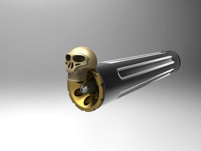 22LR KBaffles Suppressor (AAC Element2 like Baffles) 3D CAD Model