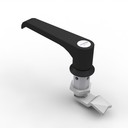 Plastic lever handle with lock