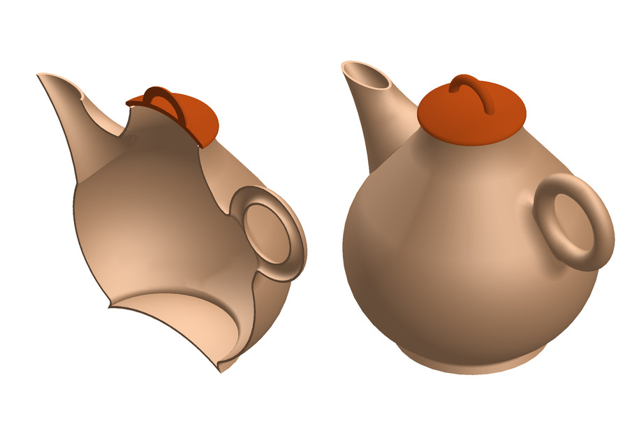 Teapot 3D CAD Model Library GrabCAD