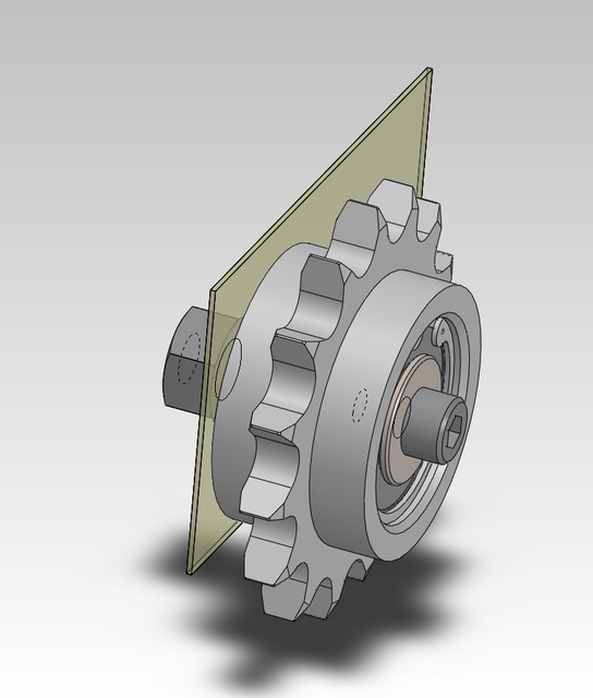 Idler Sprocket with Pin / Double Bearings & Cantilever Shafts Threaded