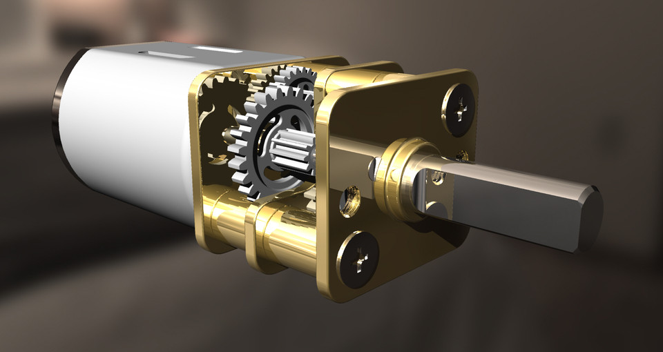 Gear motor 3D CAD Model Library GrabCAD