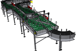 Water Factory in KSA - End of line solution - Chain conveyor - roller conveyor