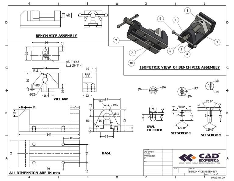 bench vice 3d model 3D CAD Model Library GrabCAD