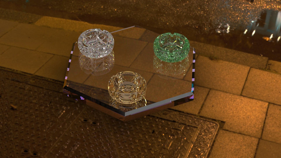 Ashtray. Exterior lighting 3D CAD Model Library GrabCAD