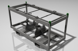 Retangular skid frame