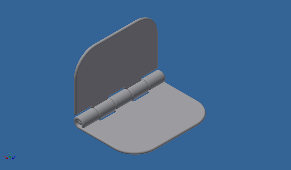 Hinge Inventor 2018 3D CAD Model Library GrabCAD