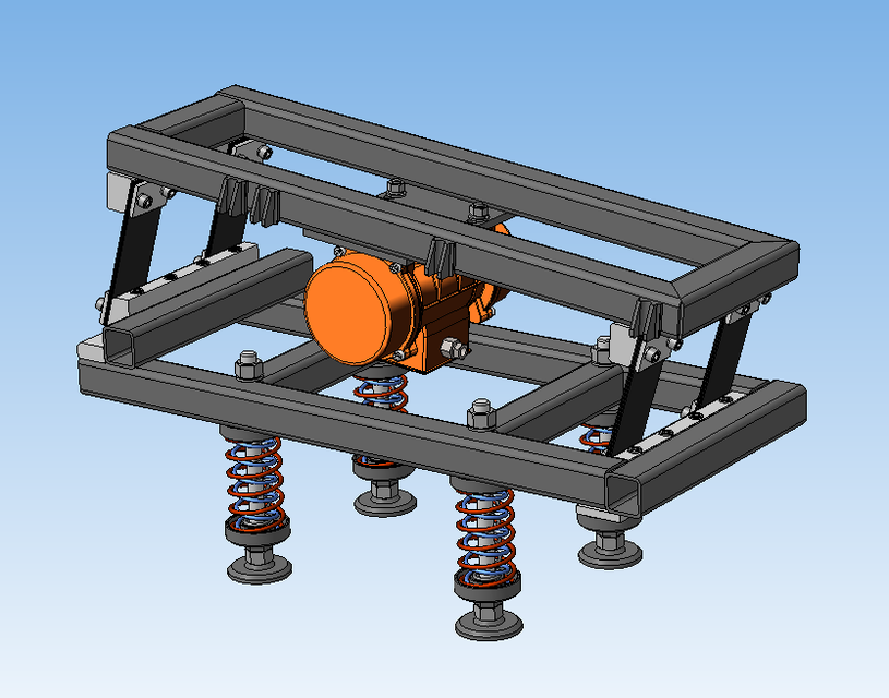 Frame of vibrating separation plant