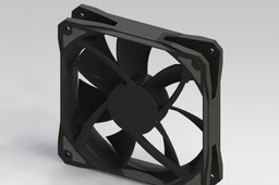 120 x 120 x 25 mm 7 blades fan case