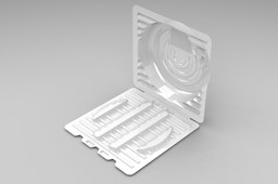 plastic box of pizza packaging