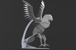 American Bald Eagle, sheet metal puzzle, Bird of Prey, 3d model, 3d puzzle