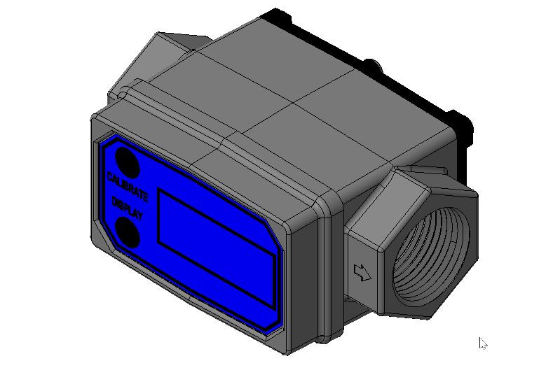 Digital flow meter 3D CAD Model Library GrabCAD