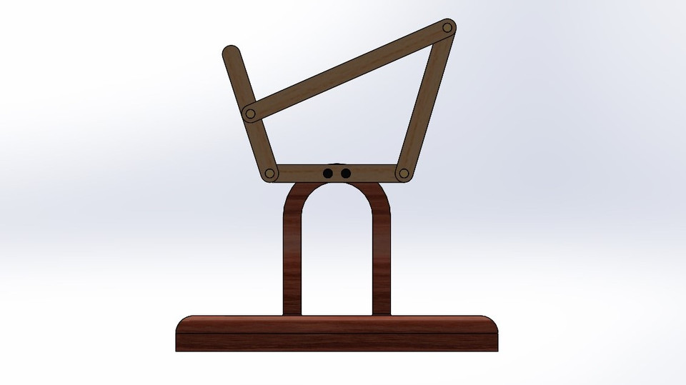 CrankRocker Four Bar Link Mechanism 3D CAD Model Library GrabCAD