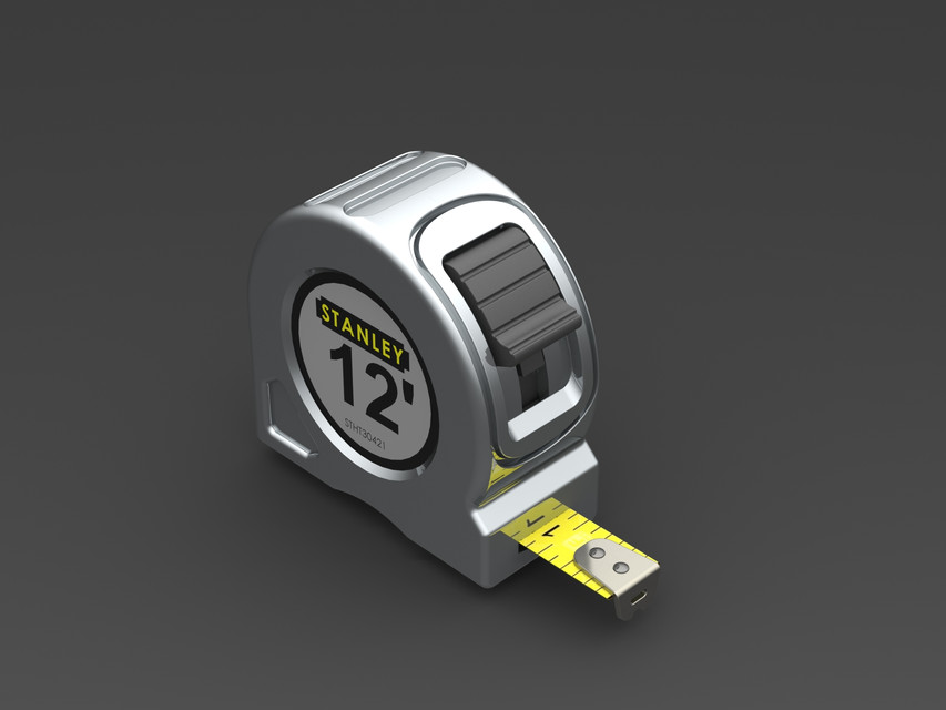 Stanley Tape Measure 3D CAD Model Library GrabCAD