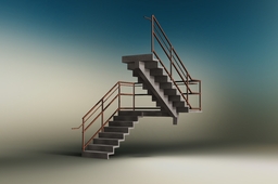 Concrete cantilever stair