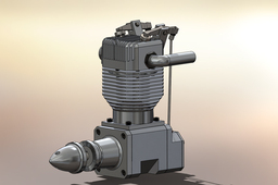 Simple 4-cycle 36,5ccm engine by Roland Schwarz, Germany