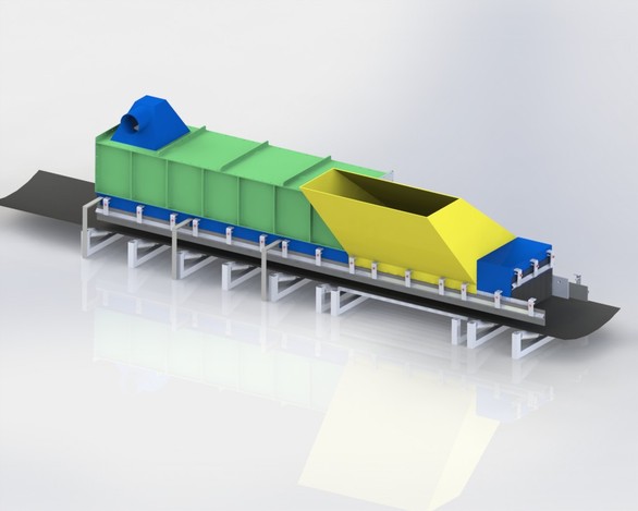 Transfer chute  for 100 ton/hour
