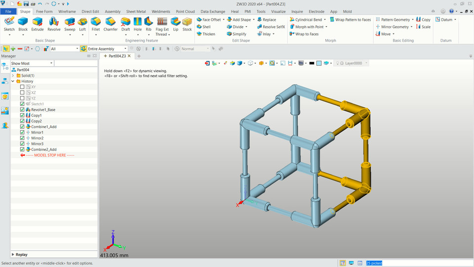 ZW3D Box Frame Tutorial