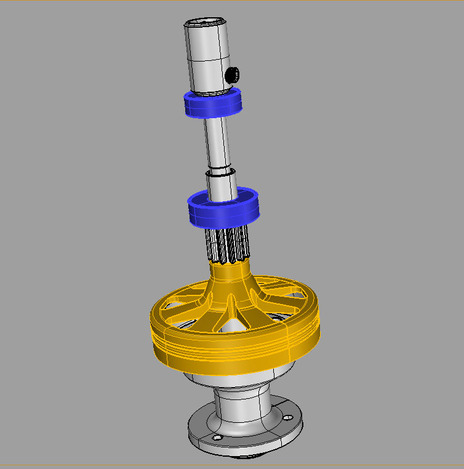 R/C 50 Heli - clutch + shaft assy