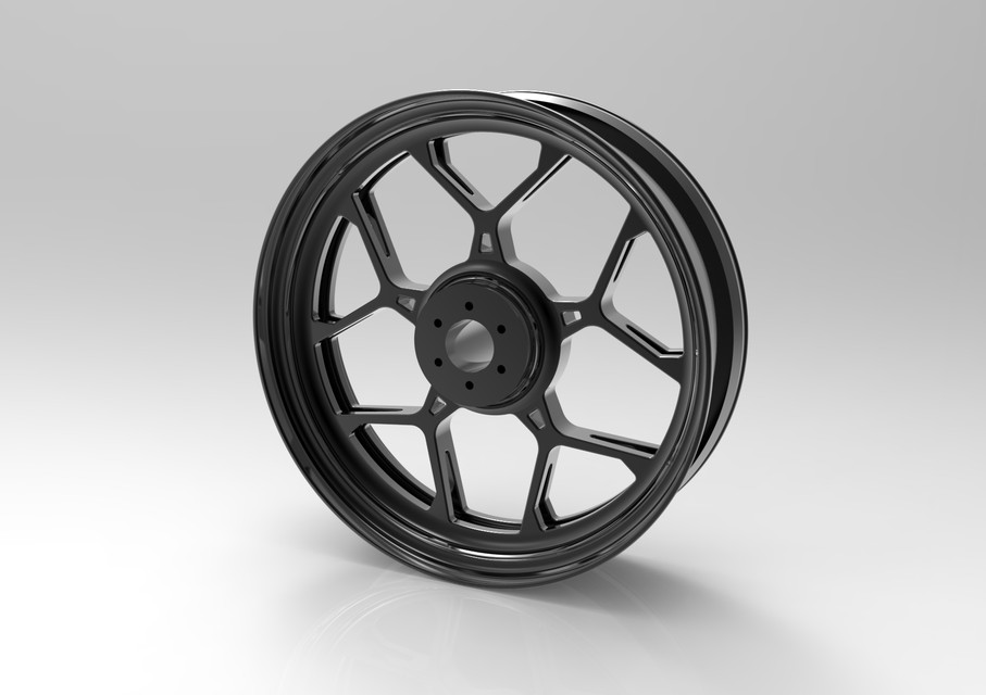 Motorcycle rim 3D CAD Model Library GrabCAD