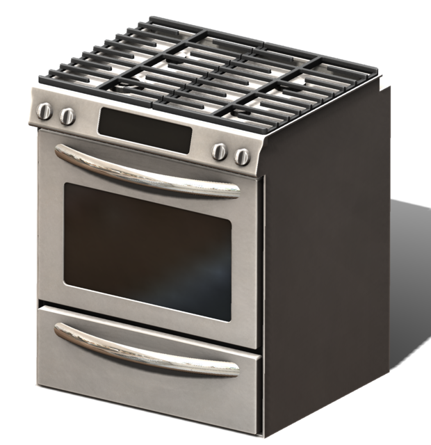 30" Slidein Gas Range 3D CAD Model Library GrabCAD