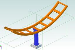 Curved Coaster Track Section