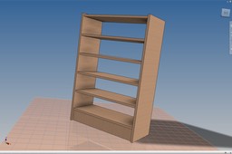 Parametric wood  bookshelf