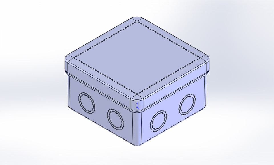 Junction box 80x80x45 3D CAD Model Library GrabCAD