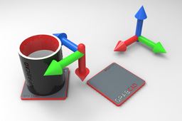 GRABCAD COFFEE CUP WITH UCS HANDLE AND COASTER