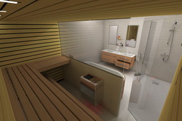 Sauna and bathroom design