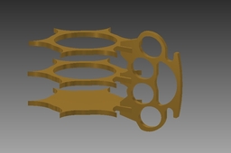 brass knuckle beer holder