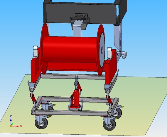 hose drum lifting device