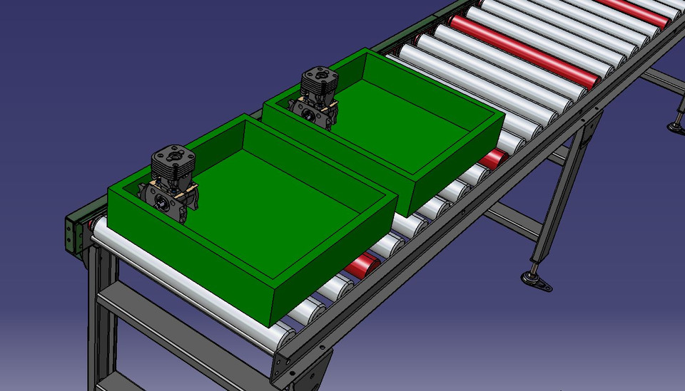 Motor roller Drive conveyor 3D CAD Model Library GrabCAD